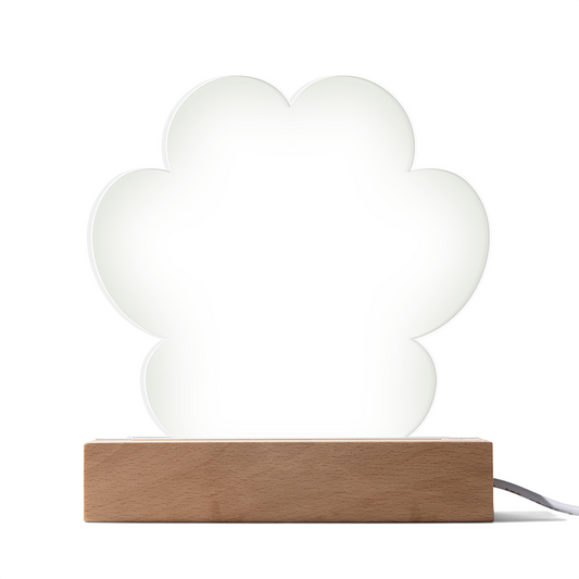 Paw Print LED Acrylic Plaque – A Light That Remembers