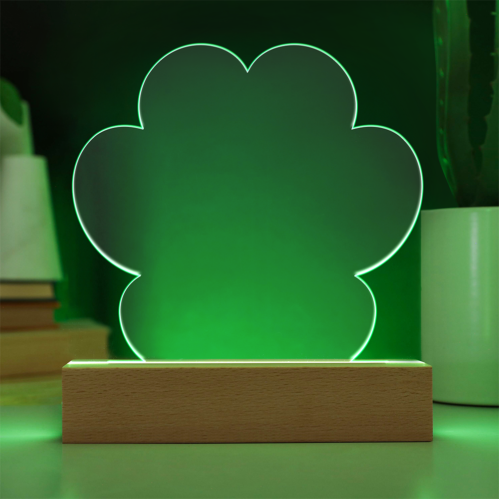 Paw Print LED Acrylic Plaque – A Light That Remembers