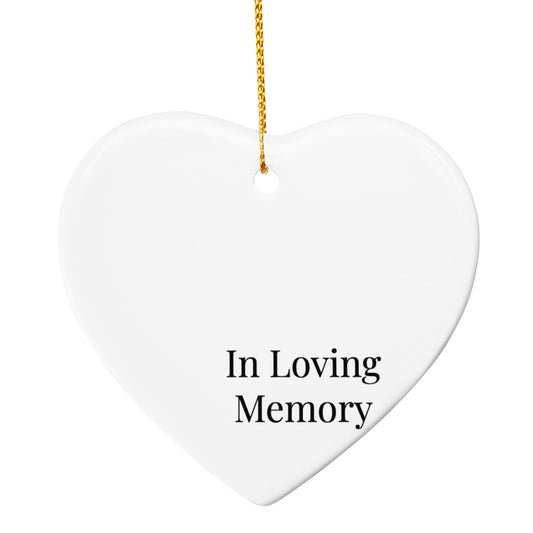 In Loving Memory Ceramic Heart Ornament
