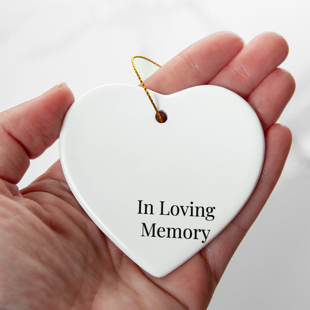 In Loving Memory Ceramic Heart Ornament