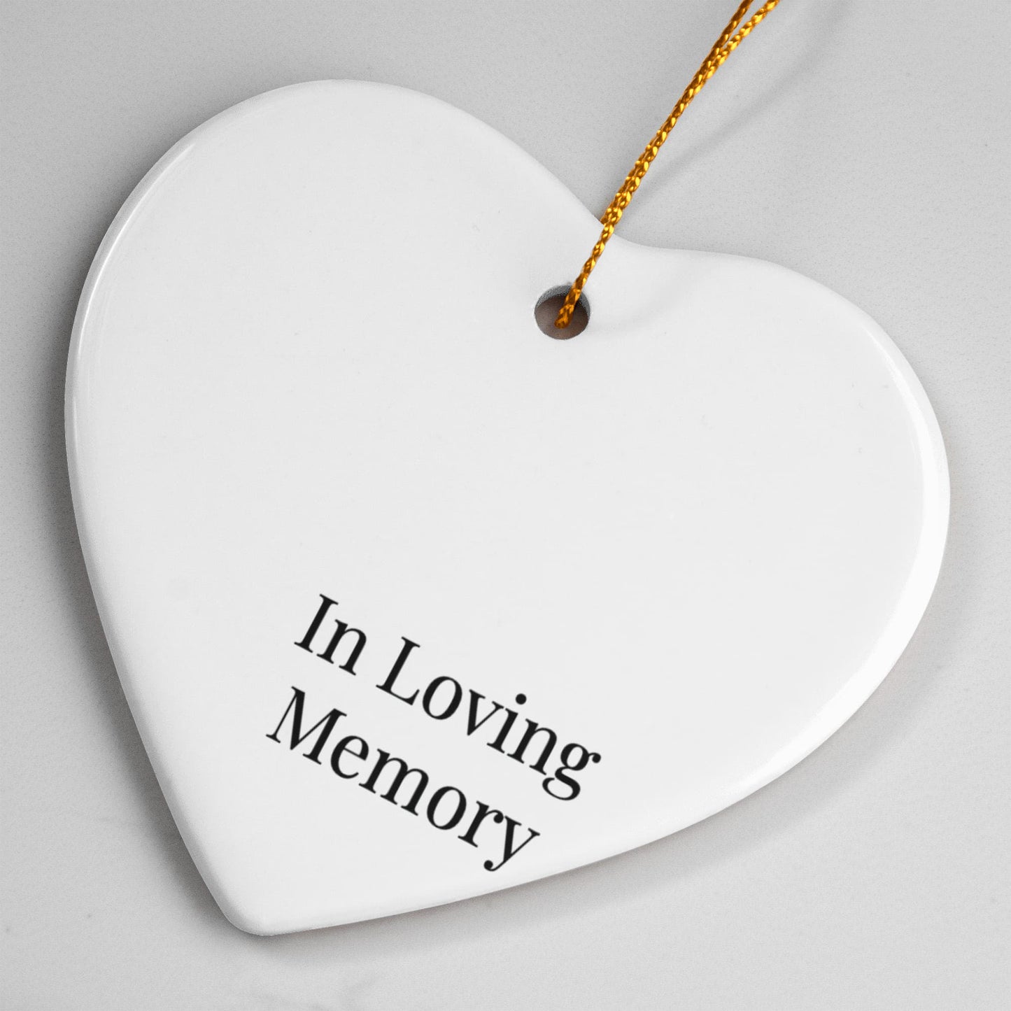 In Loving Memory Ceramic Heart Ornament