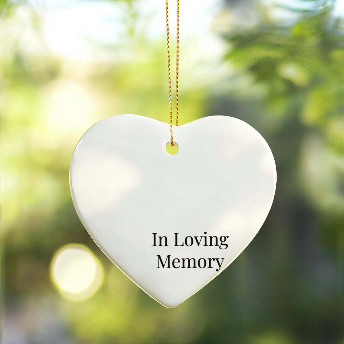 In Loving Memory Ceramic Heart Ornament