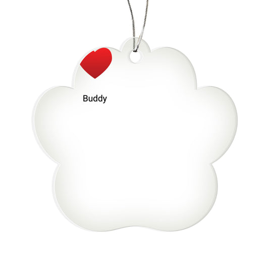 Acrylic Paw Print Ornament – A Gentle Keepsake