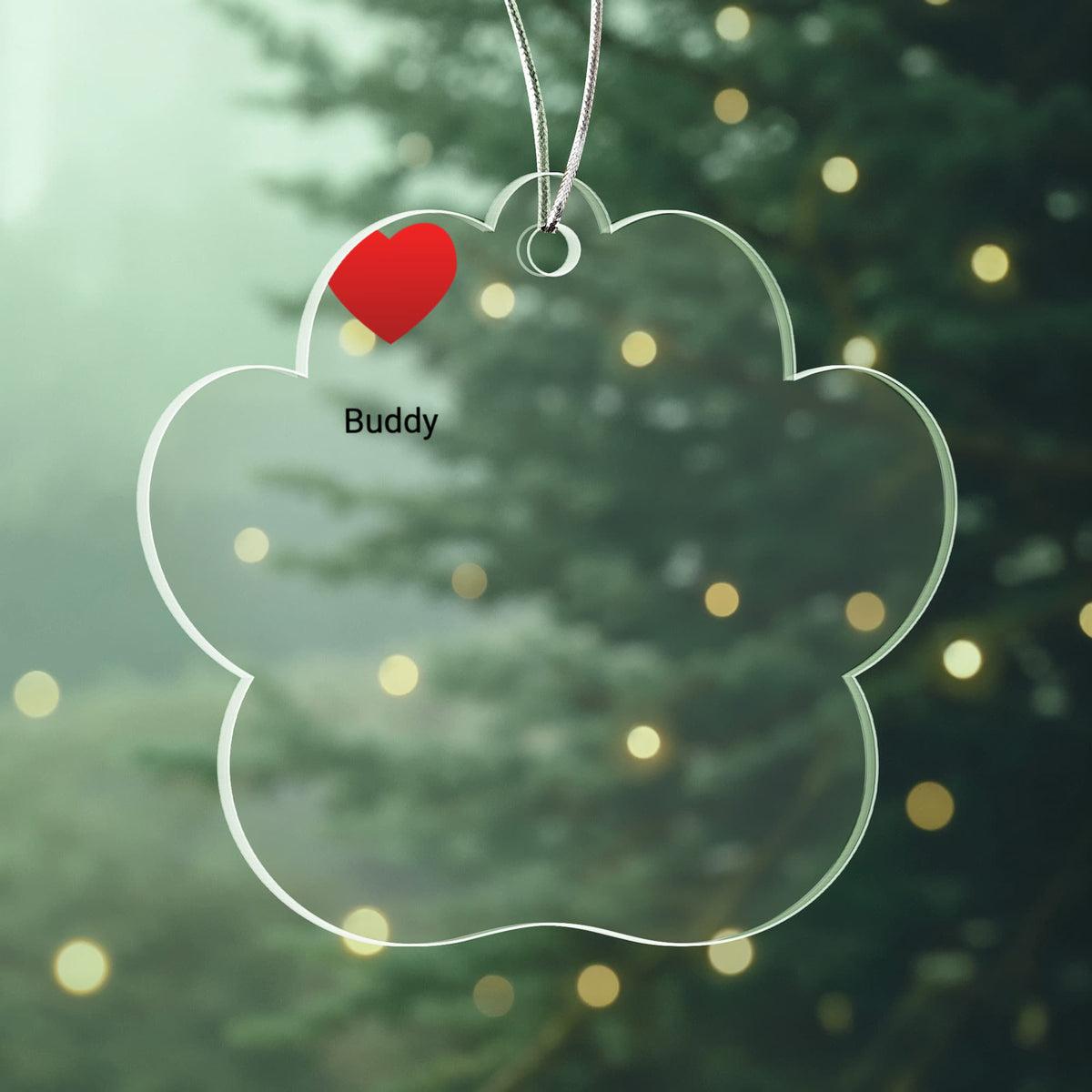 Acrylic Paw Print Ornament – A Gentle Keepsake