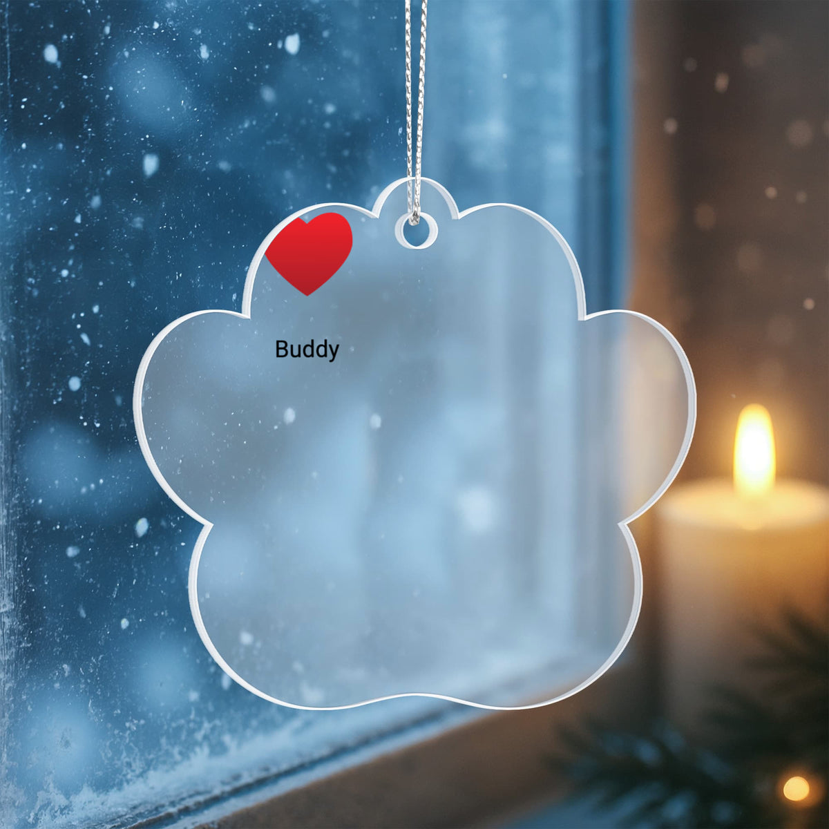 Acrylic Paw Print Ornament – A Gentle Keepsake
